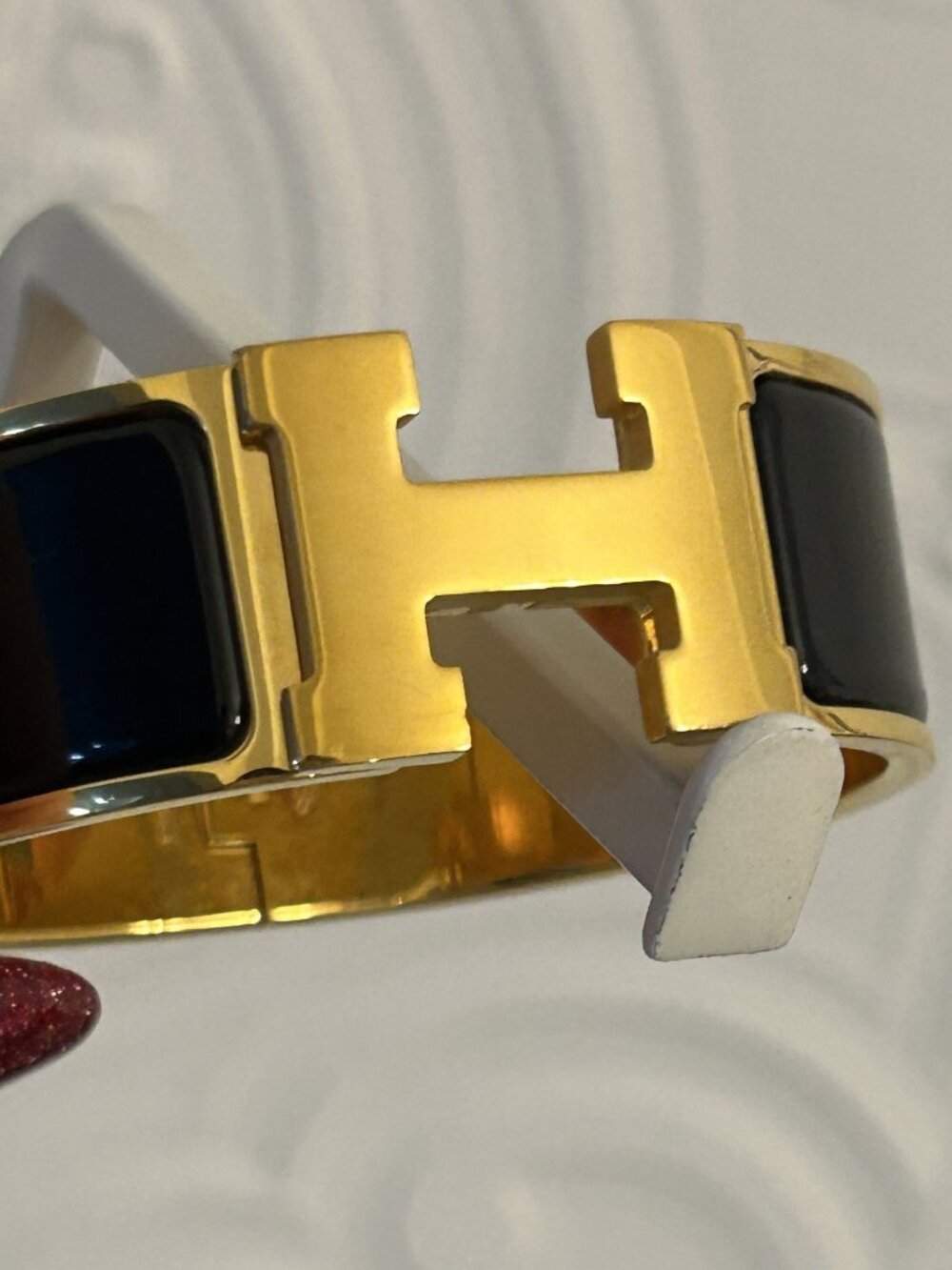 Hermes Clic Clac H GM in Black and Gold